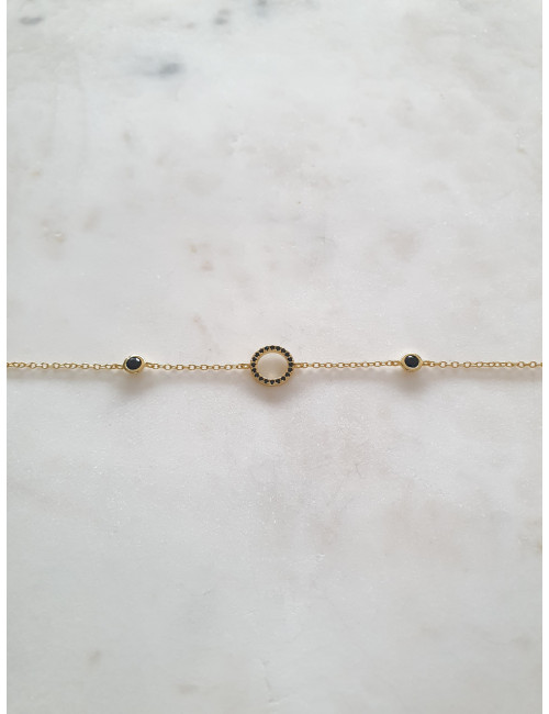 PULSEIRA CIRCLE PRATA DOURADA