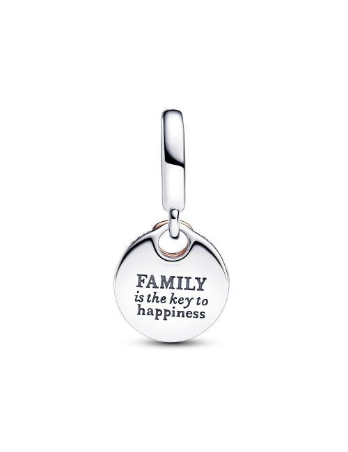 Conta Pendente Dupla Chave da Felicidade Pandora