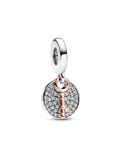 Conta Pendente Dupla Chave da Felicidade Pandora