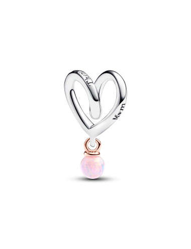 Conta Coração de dois tons Pandora
