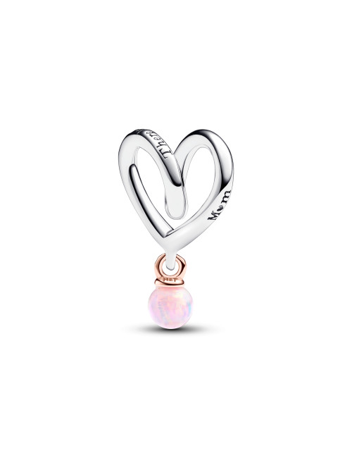 Conta Coração de dois tons Pandora