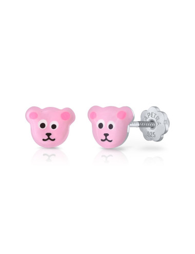 Brincos La Petra Ursinho Rosa