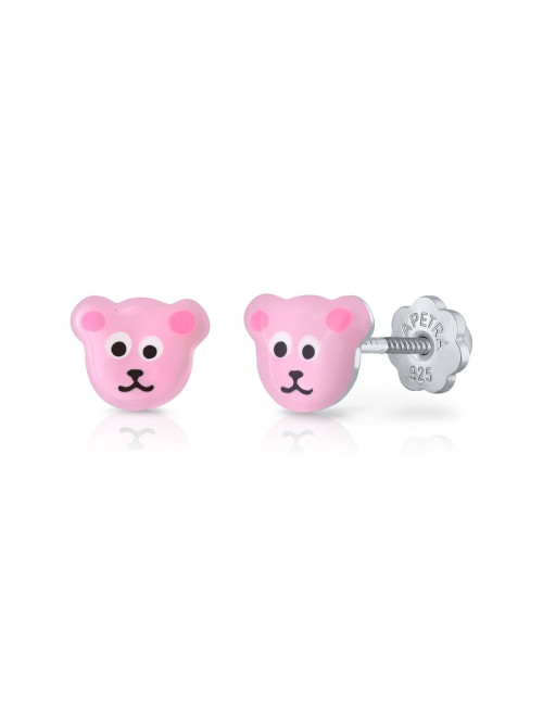 Brincos La Petra Ursinho Rosa