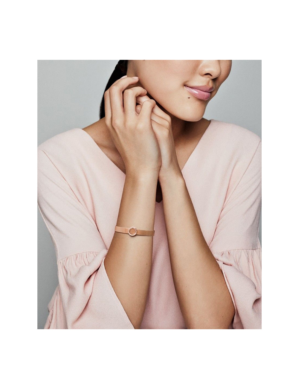 CLIP REFLEXIONS LOGO PANDORA ROSE