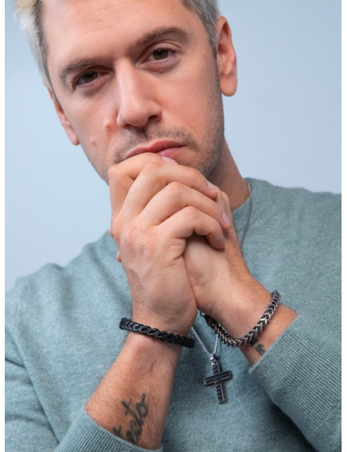 Colar One Men Onyx Steel