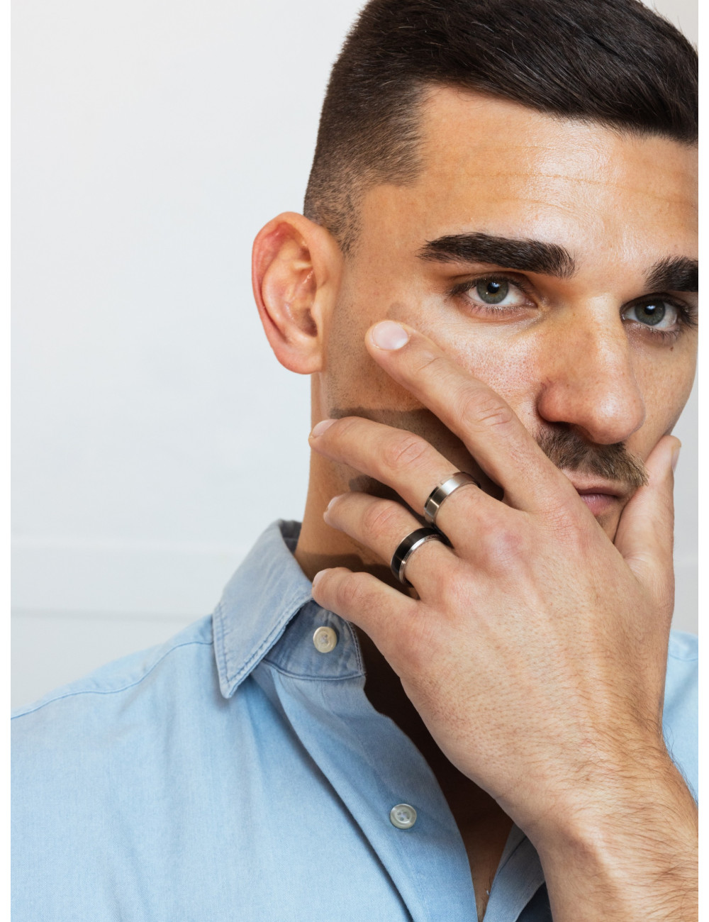 Anel One Men Shadow Steel 10