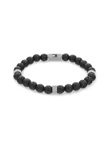 PULSEIRA TOMMY HILFIGER BEADED STONE BLACK