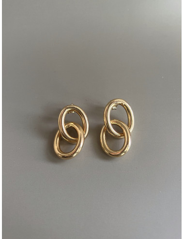 Brincos Monaco Prata Dourada