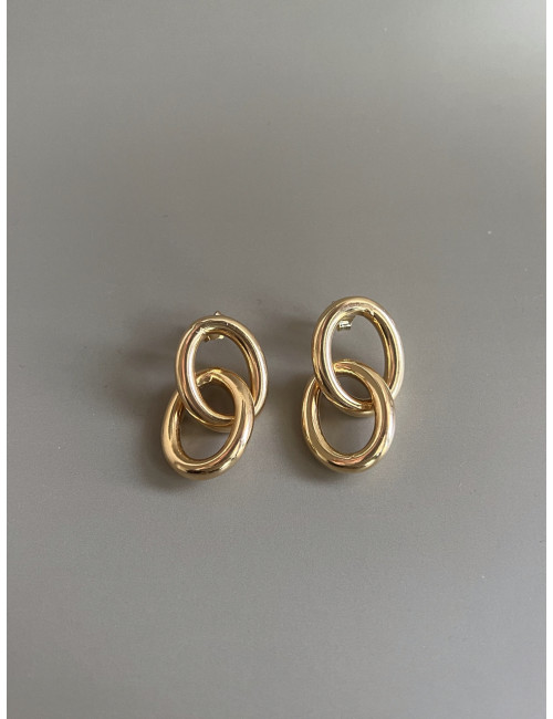 Brincos Monaco Prata Dourada