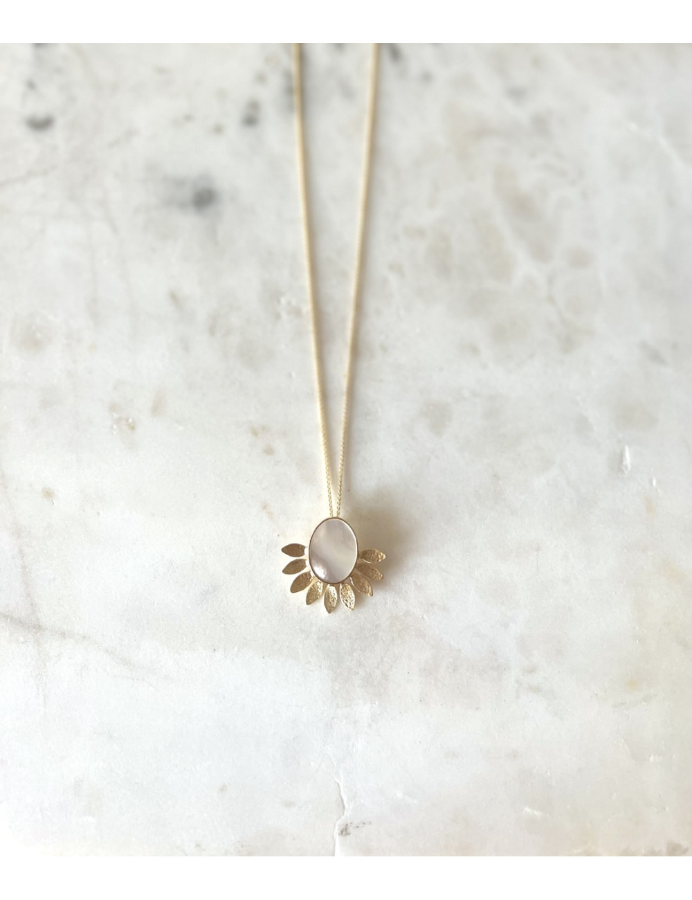 Colar Pilar Prata Dourada