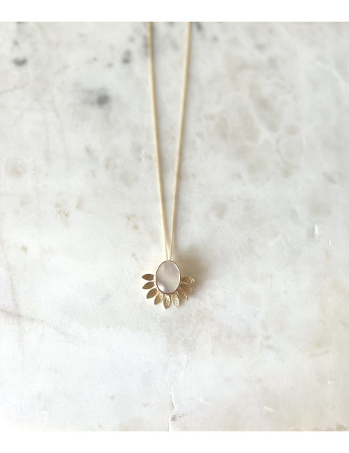 Colar Pilar Prata Dourada