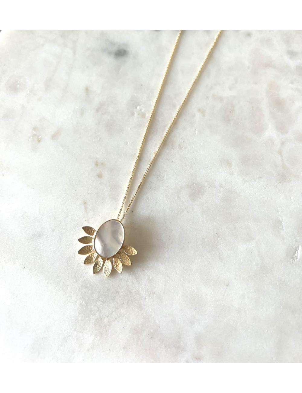 Colar Pilar Prata Dourada