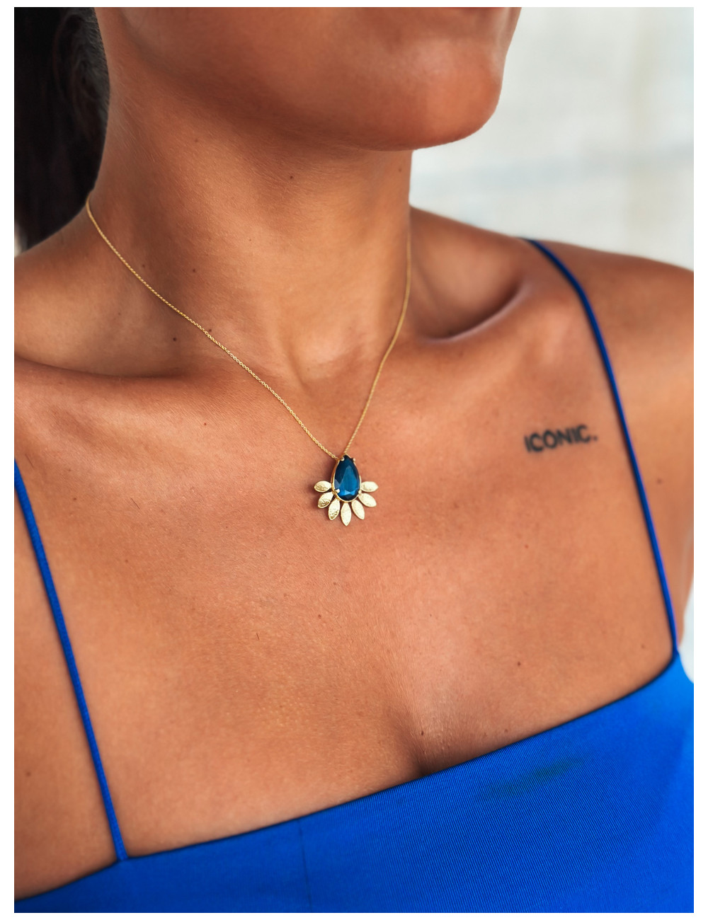 Colar Savina Prata Dourada