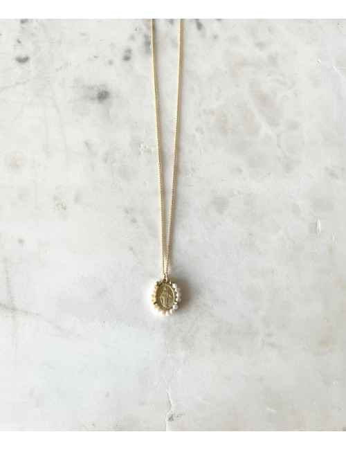 Colar Milagrosa Prata Dourada