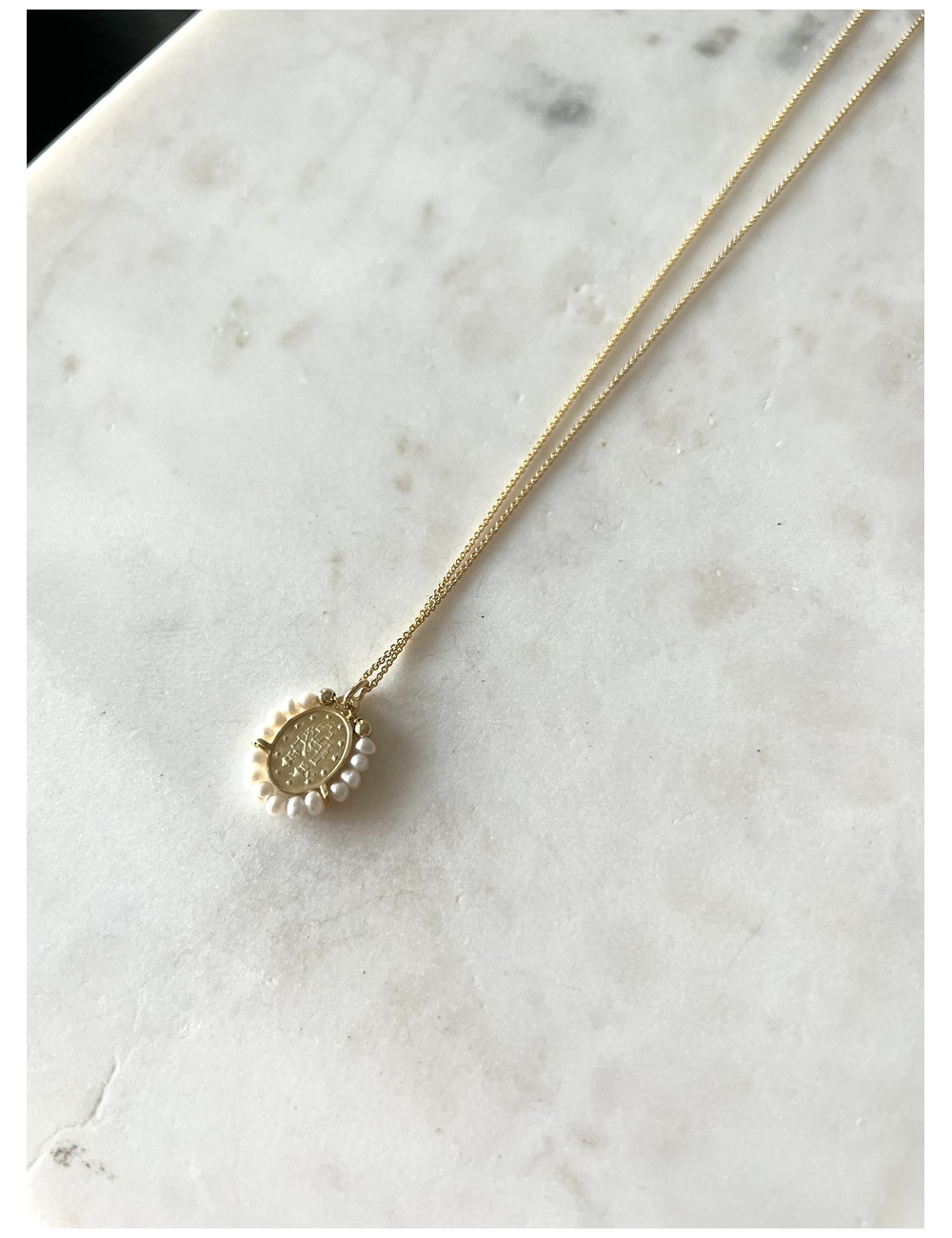 Colar Milagrosa Prata Dourada