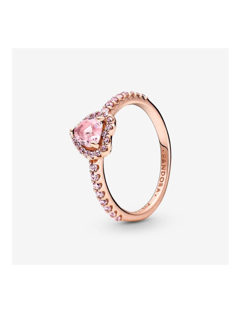 Anel Sparkling Elevated Heart Pandora