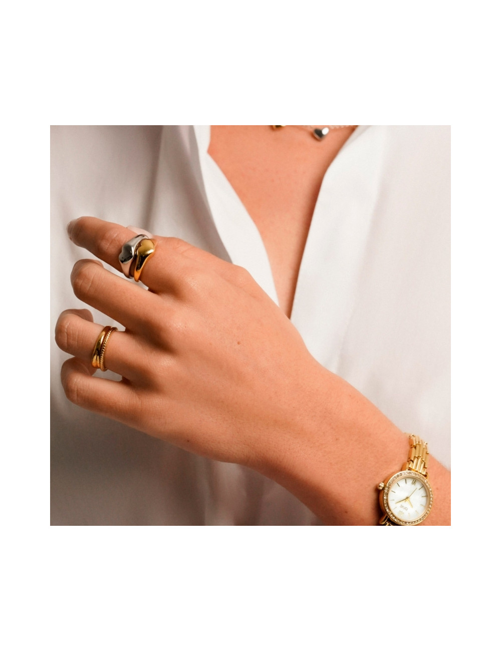 Anel One Crazy Heart Gold