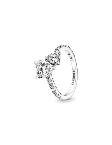 Anel Double Heart Sparkling Pandora