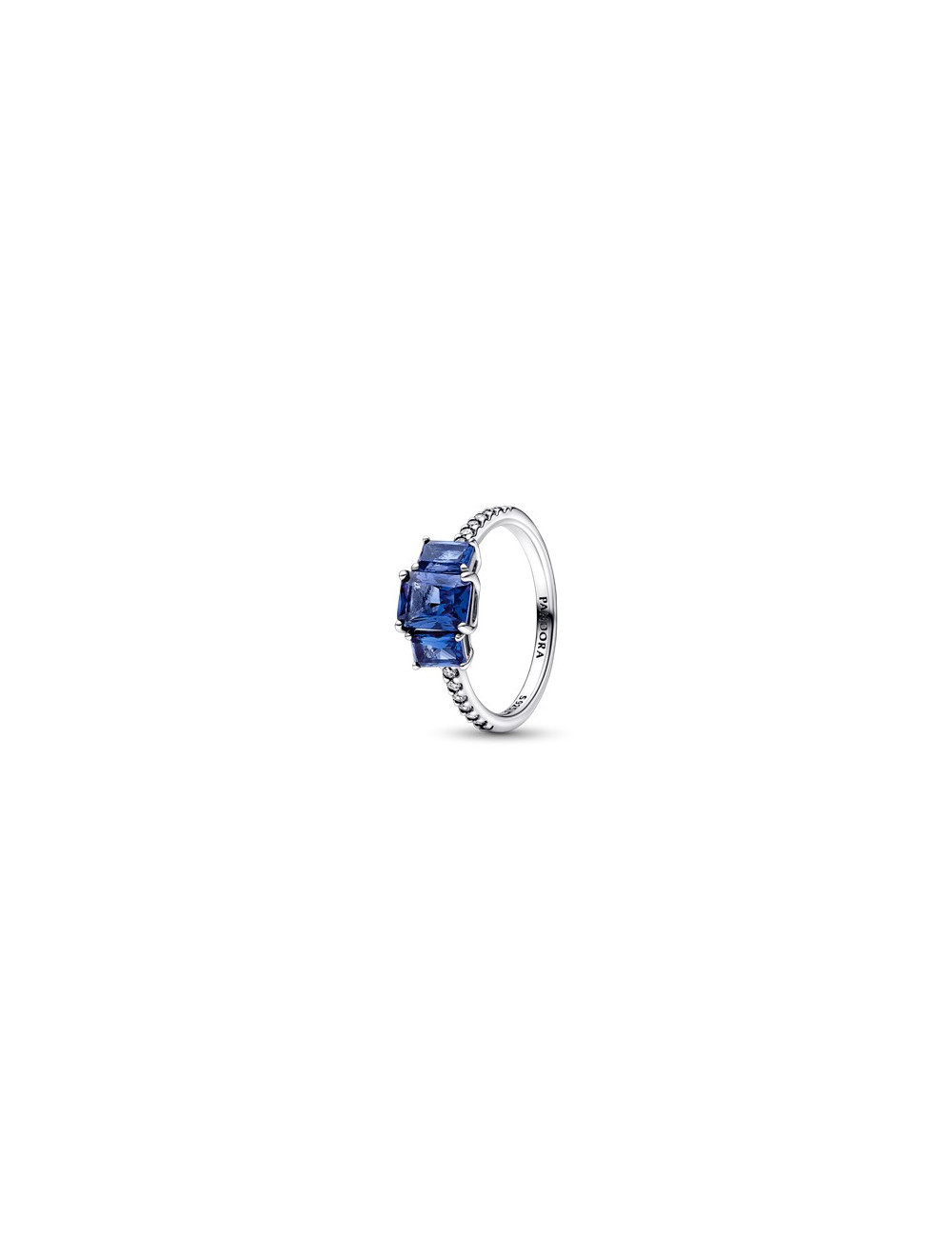 ANEL BLUE RECTANGULAR THREE STONE SPARKLING PANDORA