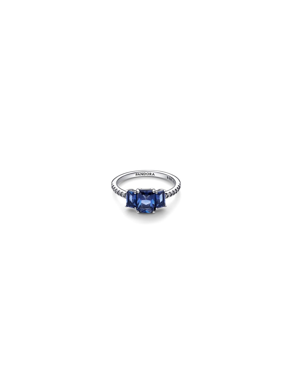 ANEL BLUE RECTANGULAR THREE STONE SPARKLING PANDORA