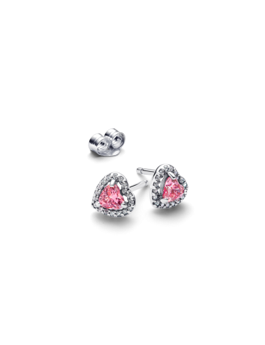 Brincos Elevated Pink Halo Pandora