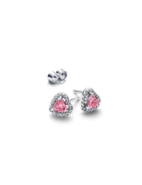 Brincos Elevated Pink Halo Pandora