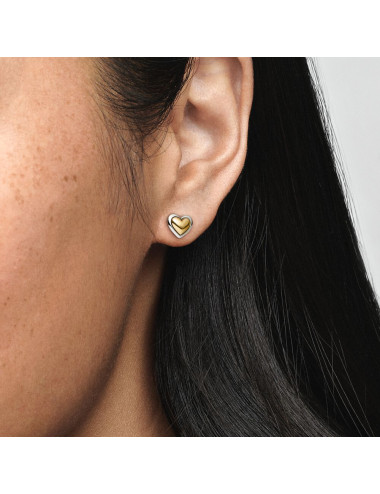 BRINCOS DOMED HEART PANDORA