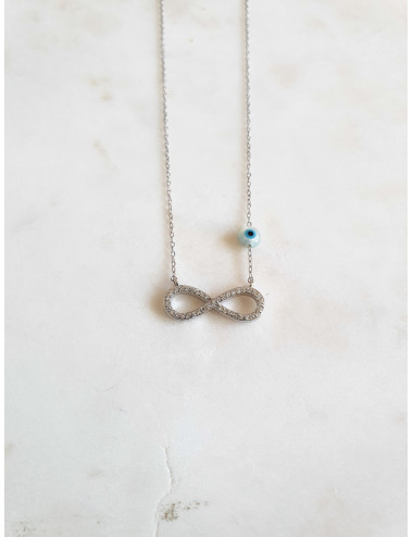 COLAR INFINITO GRANDE PRATA