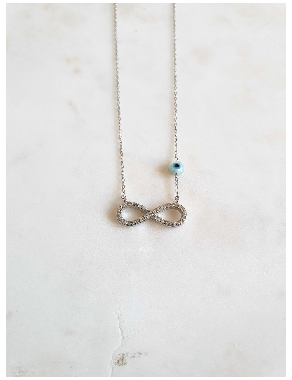 COLAR INFINITO GRANDE PRATA