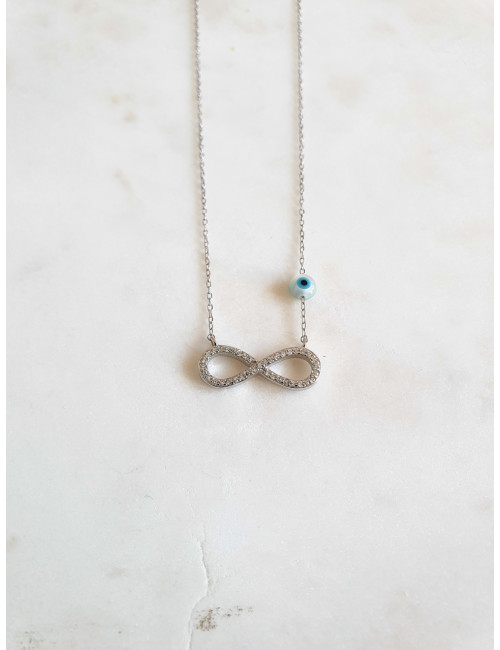 COLAR INFINITO GRANDE PRATA