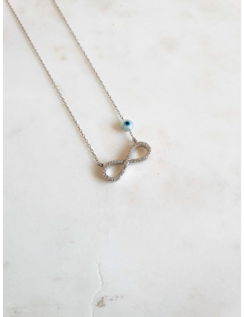 COLAR INFINITO GRANDE PRATA