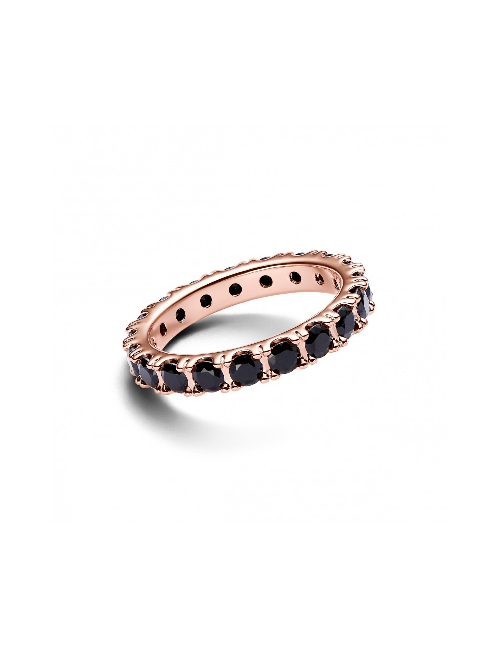 Anel Sparkling Row Black Pandora