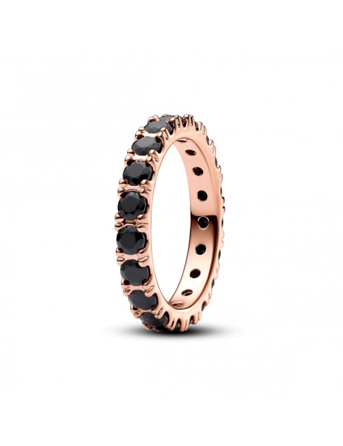 Anel Sparkling Row Black Pandora