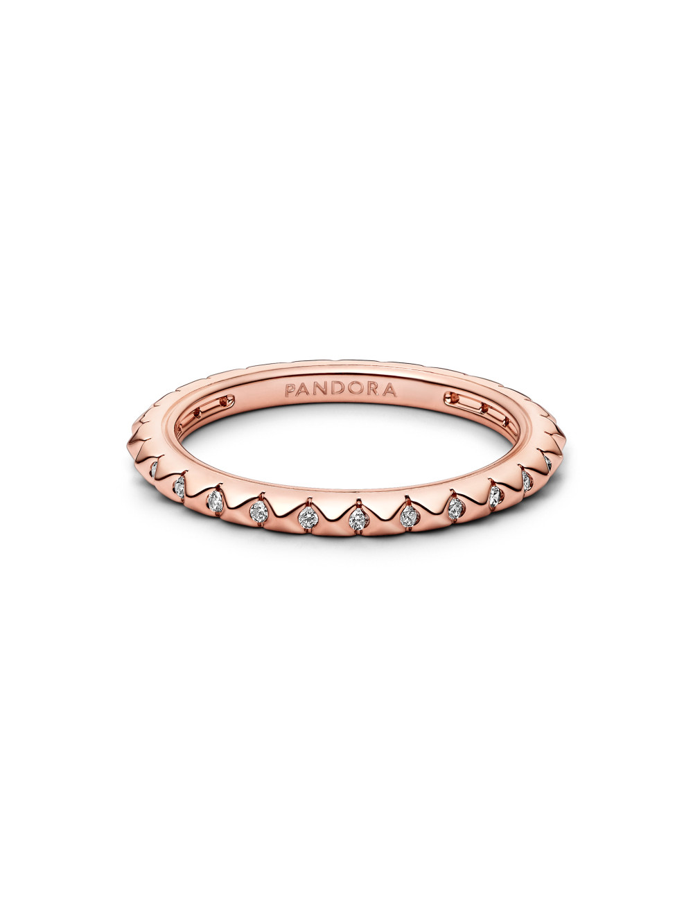 Anel Pyramid Studded Rose Gold Pandora