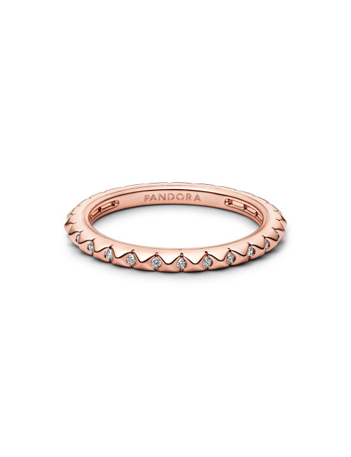 Anel Pyramid Studded Rose Gold Pandora