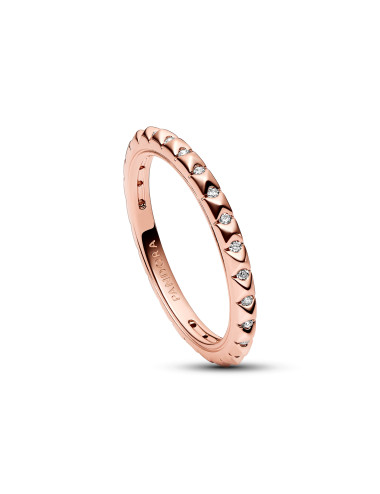 Anel Pyramid Studded Rose Gold Pandora