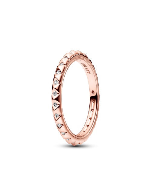 Anel Pyramid Studded Rose Gold Pandora
