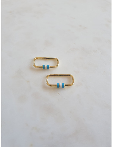 BRINCOS LOCK PRATA DOURADA