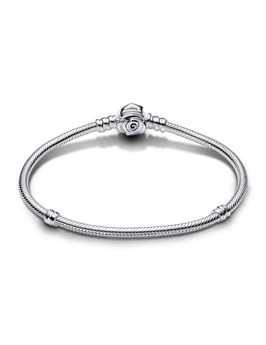 Pulseira Moments Snake fecho Rosa em Flor Pandora