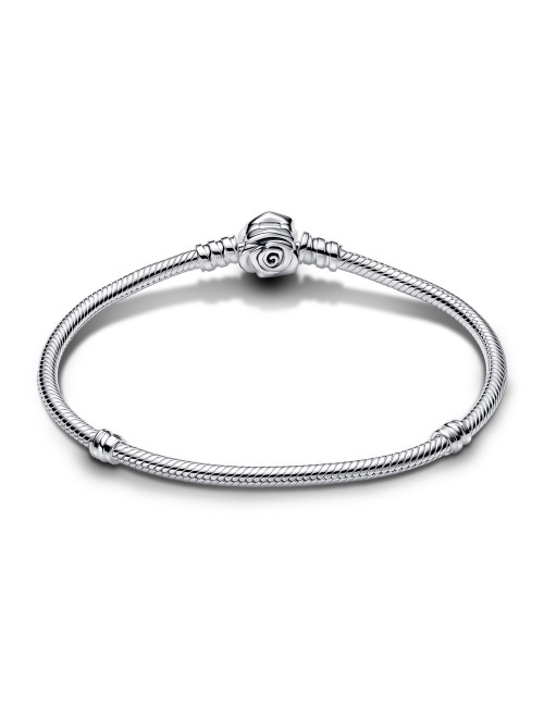 Pulseira Moments Snake fecho Rosa em Flor Pandora