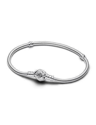 Pulseira Moments Snake fecho Rosa em Flor Pandora