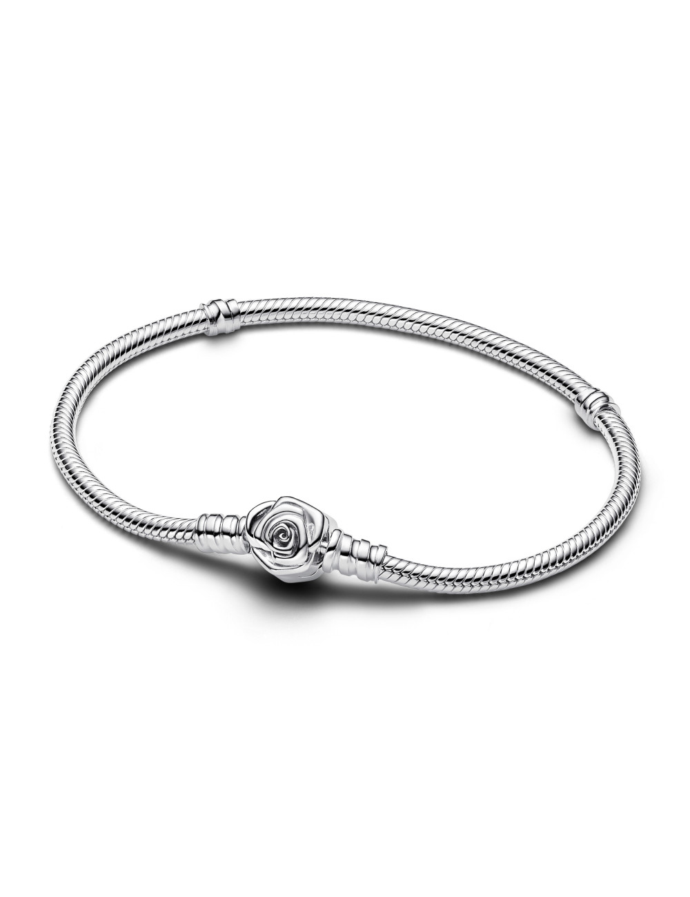 Pulseira Moments Snake fecho Rosa em Flor Pandora