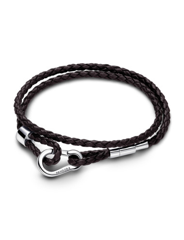 Pulseira Dupla Couro Pandora Moments