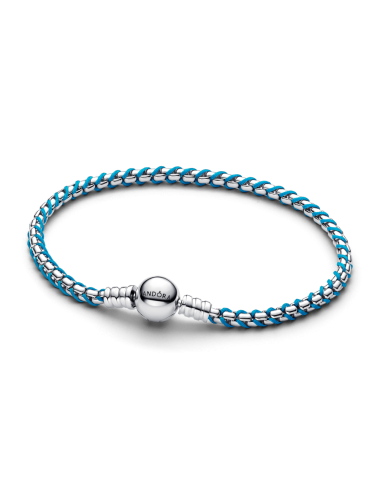 Pulseira Malha Snake Cordão Azul Pandora