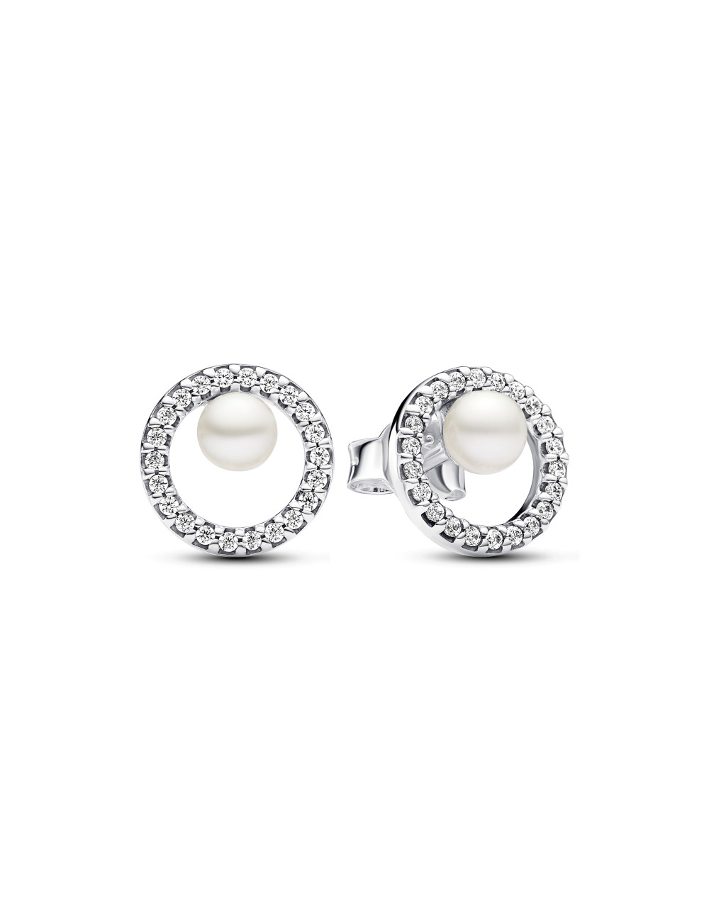Brincos Treated Freshwater Cultured Pearl & Pave Pandora