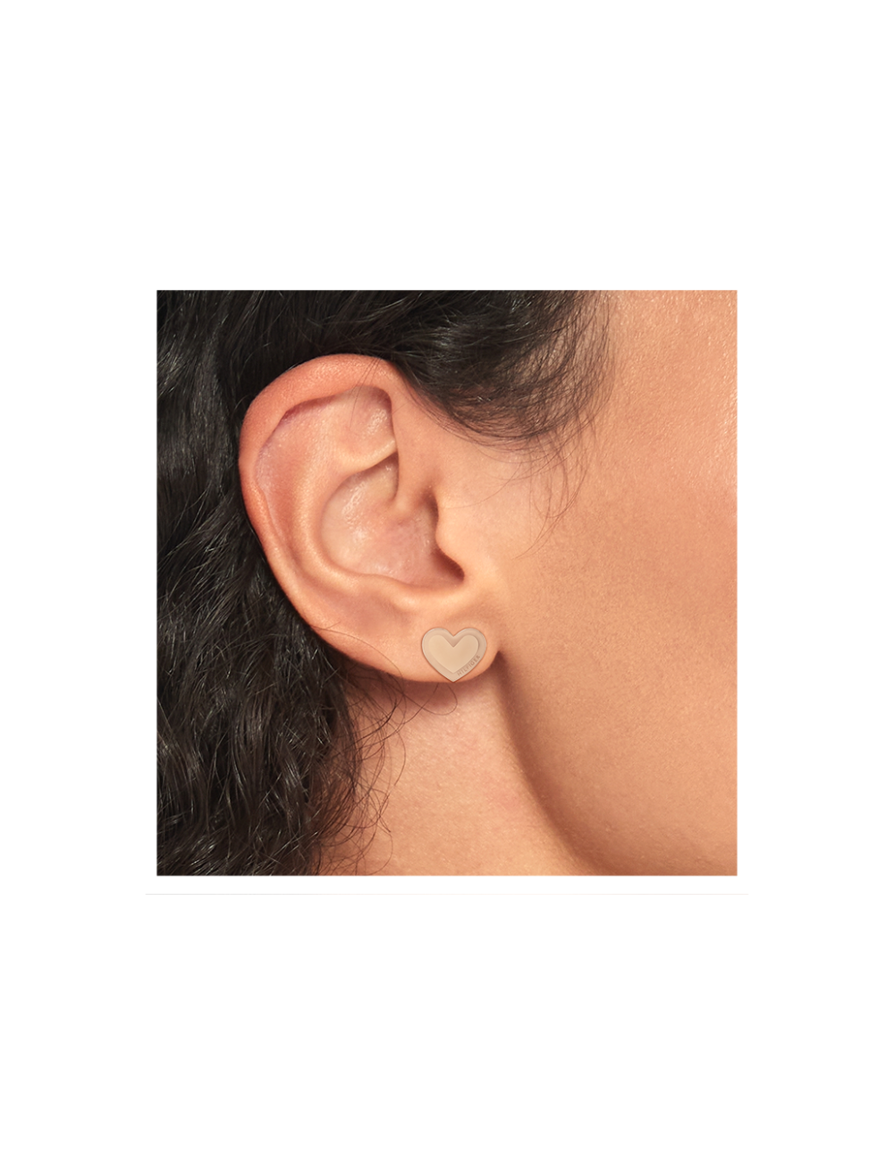 Brincos Enamel Hearts Tommy Hilfiger