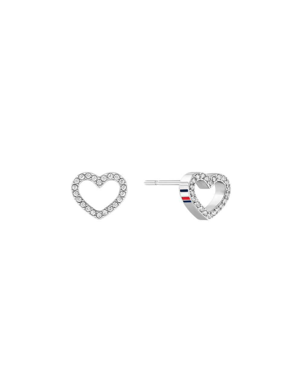 Brincos Enamel Hearts Tommy Hilfiger