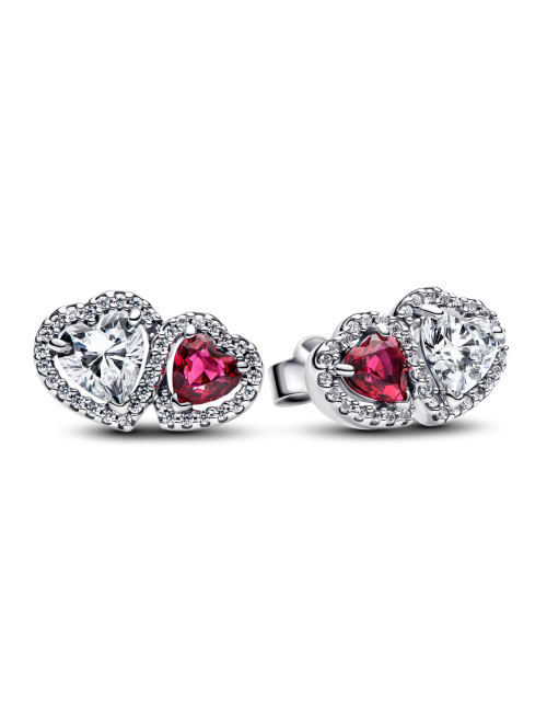 Brincos Corações Cintilante Pandora