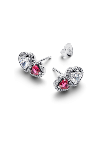 Brincos Corações Cintilante Pandora