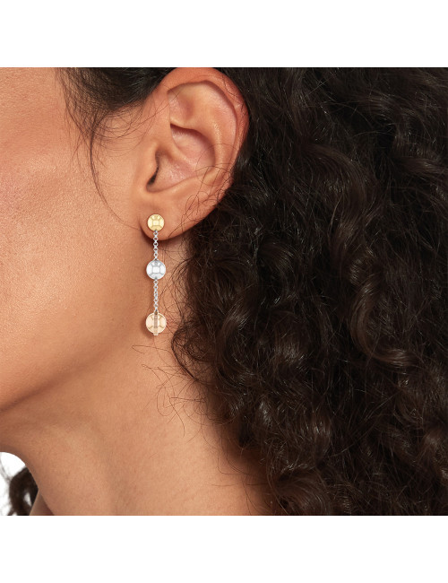 Brincos Esferas Tricolor Tommy Hilfiger